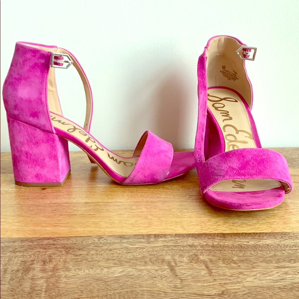 Sam Edelman pink block heels